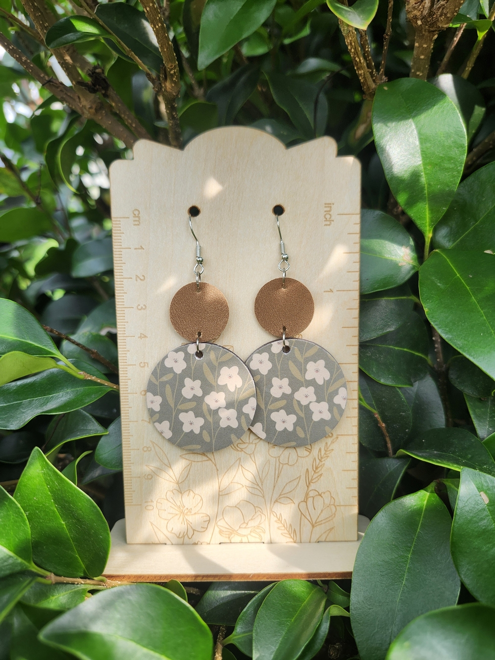 Handmade Boho Floral Drop Earrings
